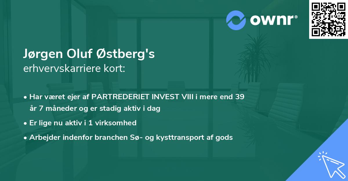 Jørgen Oluf Østberg's erhvervskarriere kort