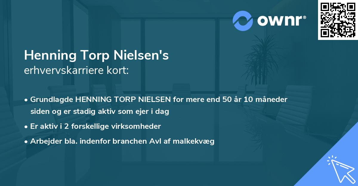 Henning Torp Nielsen's erhvervskarriere kort