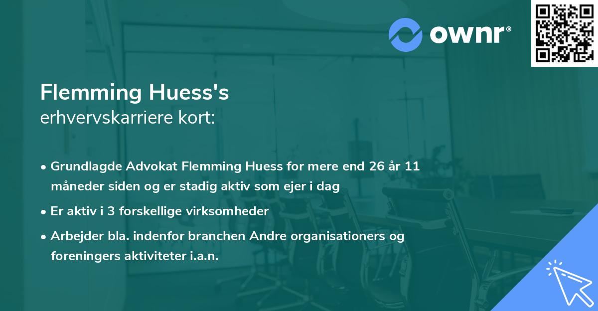 Flemming Huess's erhvervskarriere kort