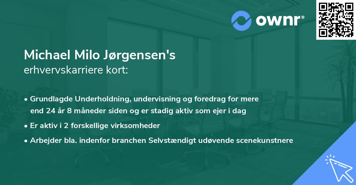 Michael Milo Jørgensen's erhvervskarriere kort