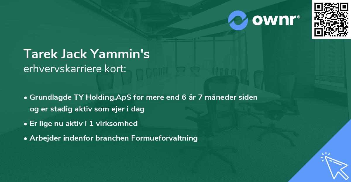 Tarek Jack Yammin's erhvervskarriere kort