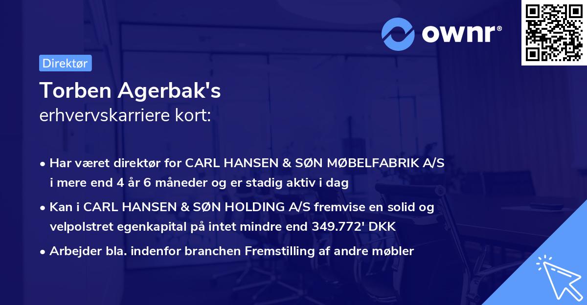 Torben Agerbak's erhvervskarriere kort