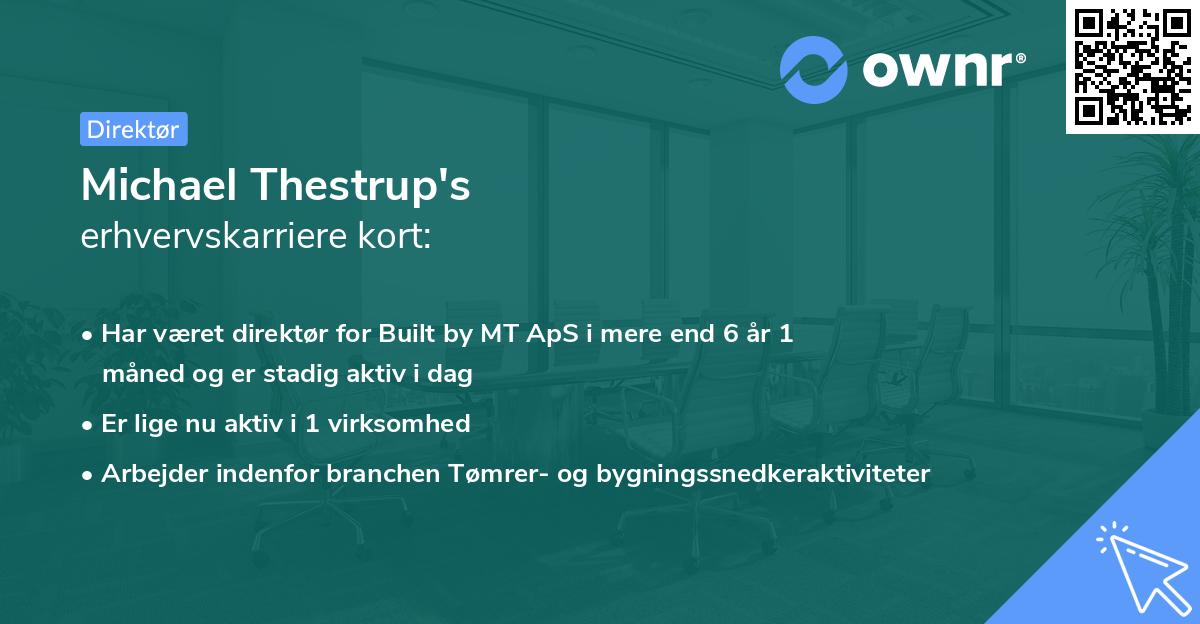 Michael Thestrup's erhvervskarriere kort