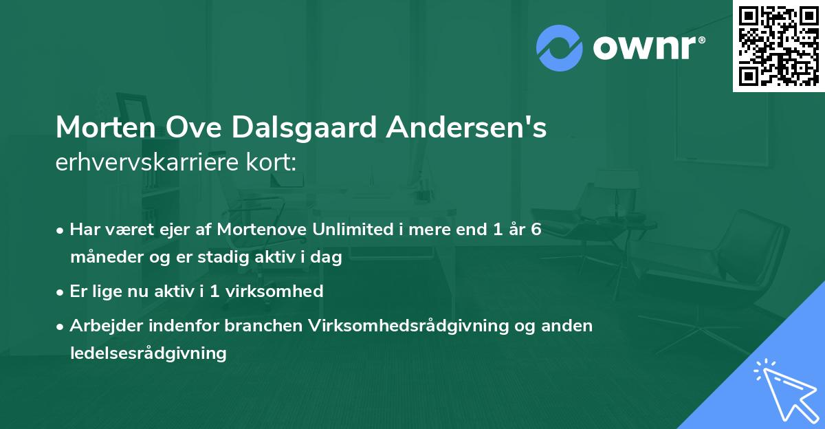 Morten Ove Dalsgaard Andersen's erhvervskarriere kort