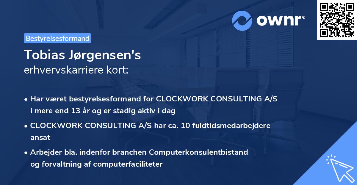 Tobias Jørgensen's erhvervskarriere kort