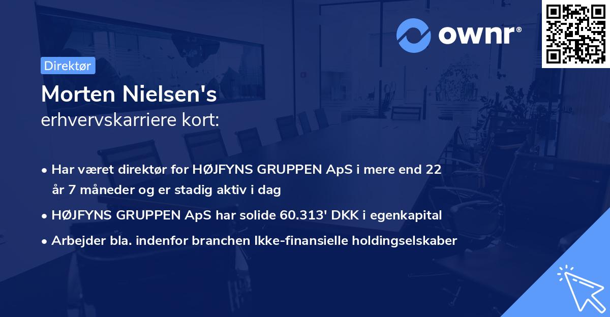 Morten Nielsen's erhvervskarriere kort