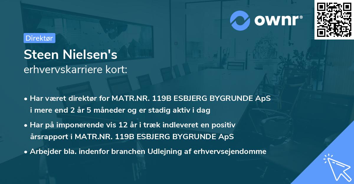Steen Nielsen's erhvervskarriere kort