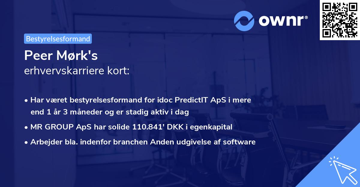 Peer Mørk's erhvervskarriere kort