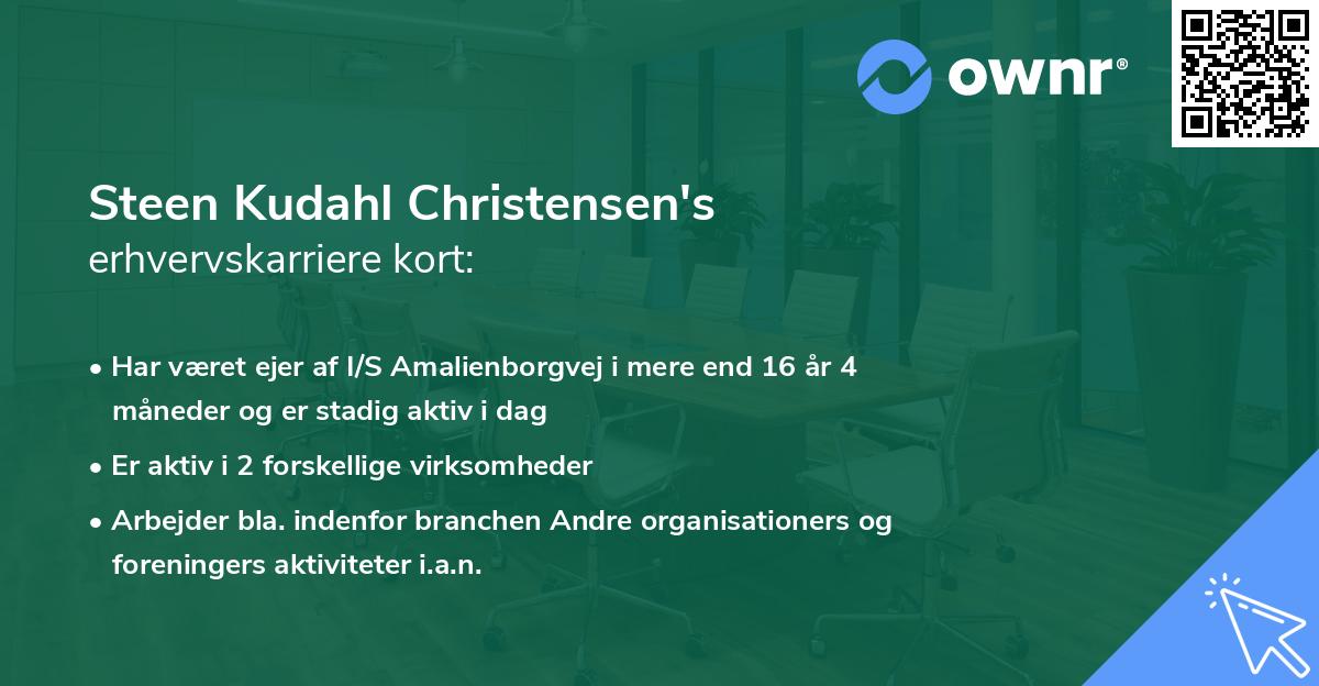 Steen Kudahl Christensen's erhvervskarriere kort