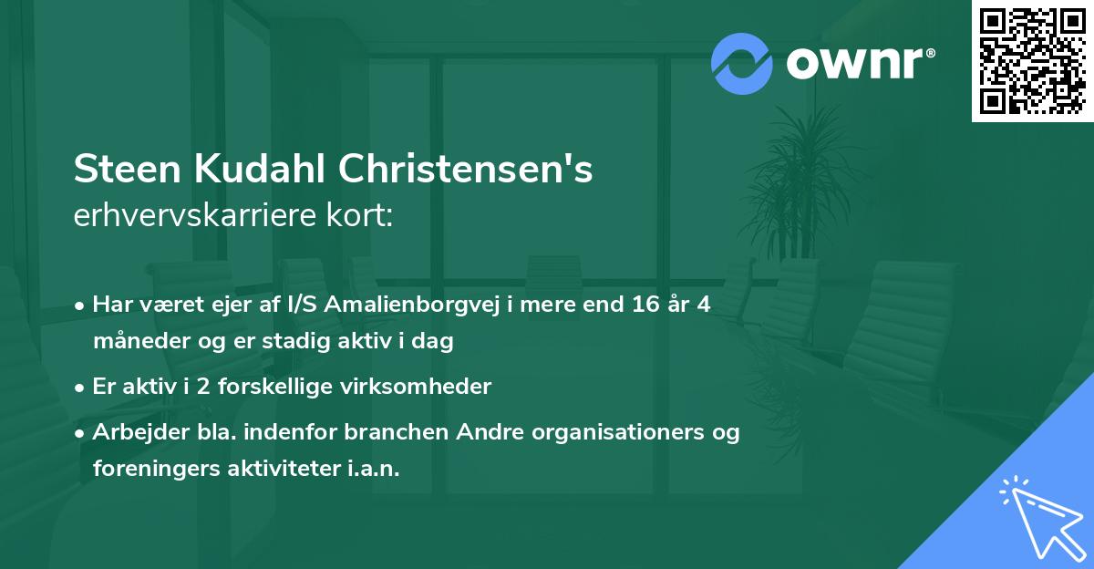 Steen Kudahl Christensen's erhvervskarriere kort