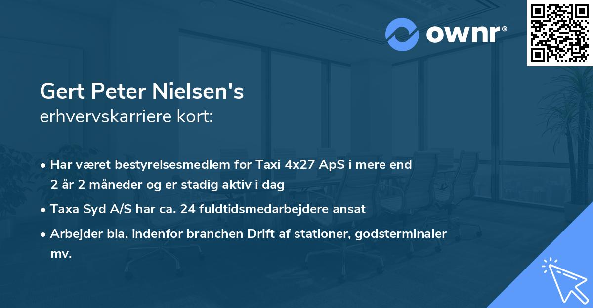 Gert Peter Nielsen's erhvervskarriere kort