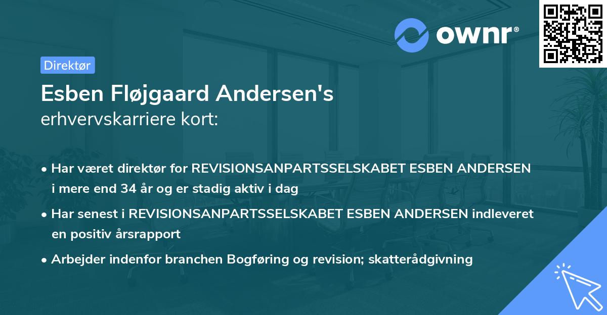 Esben Fløjgaard Andersen's erhvervskarriere kort