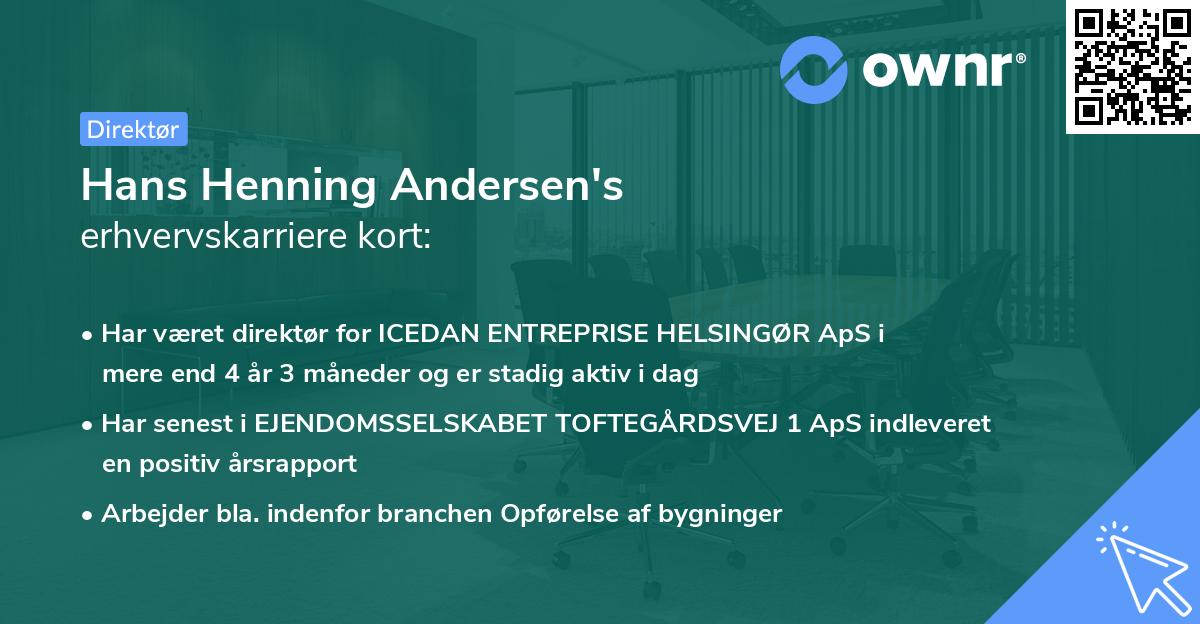 Hans Henning Andersen's erhvervskarriere kort
