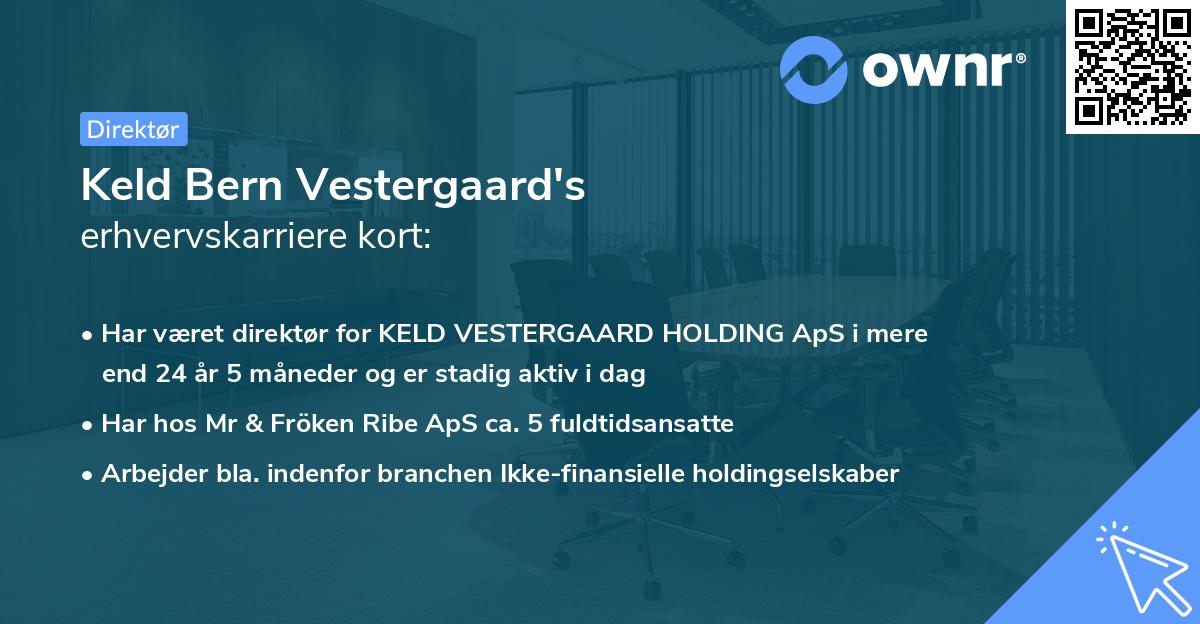 Keld Bern Vestergaard's erhvervskarriere kort
