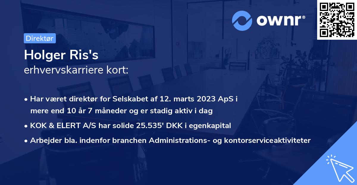 Holger Ris's erhvervskarriere kort