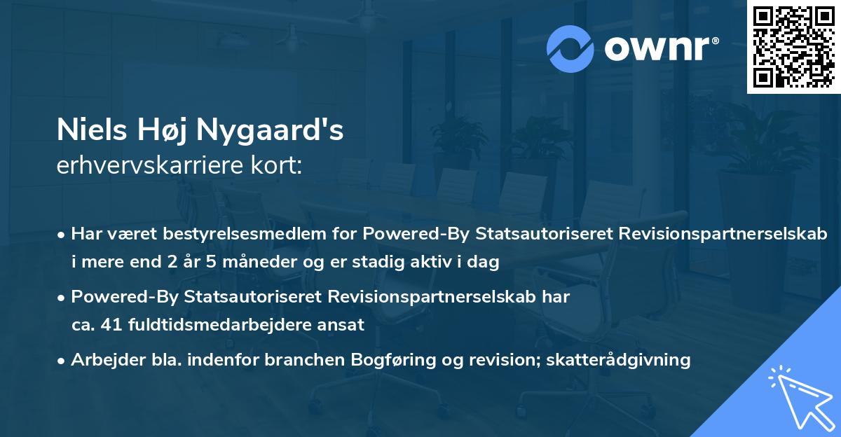 Niels Høj Nygaard's erhvervskarriere kort