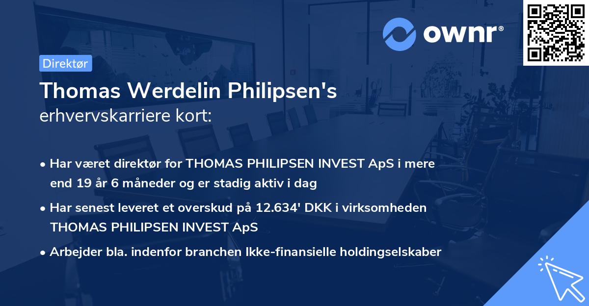 Thomas Werdelin Philipsen's erhvervskarriere kort