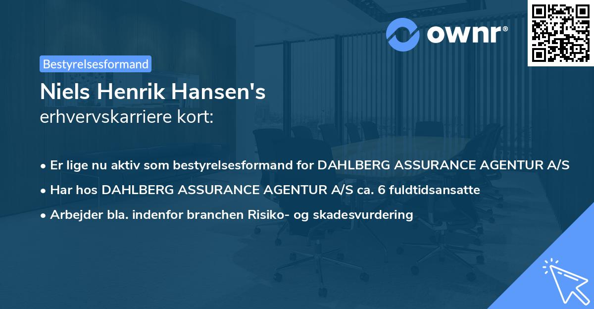 Niels Henrik Hansen's erhvervskarriere kort