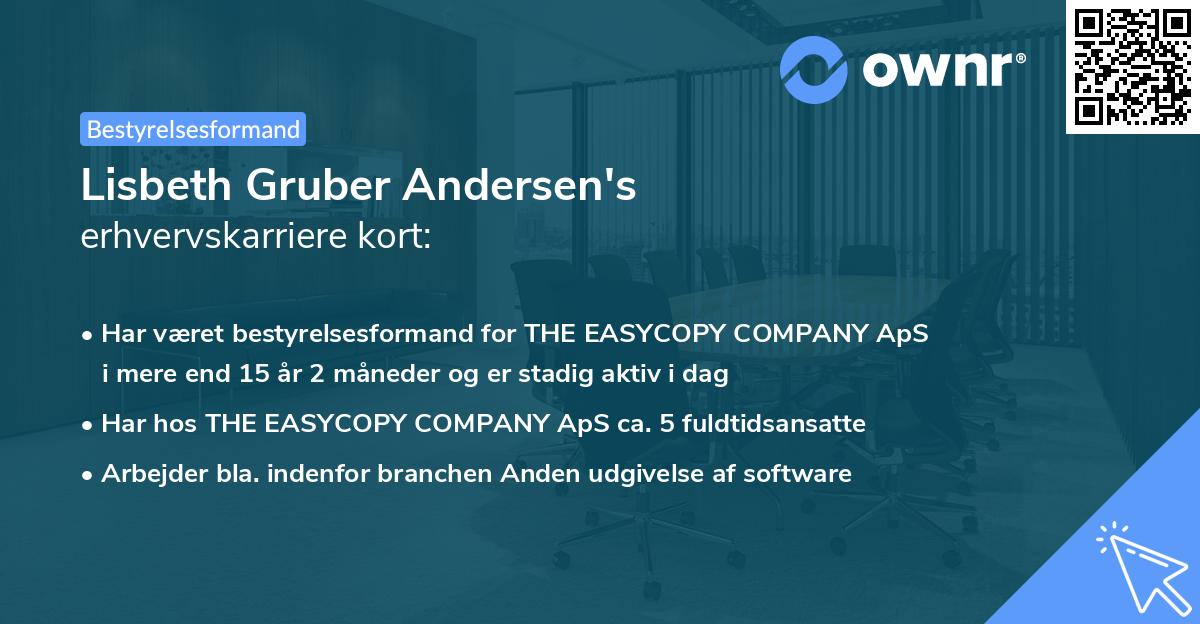 Lisbeth Gruber Andersen's erhvervskarriere kort