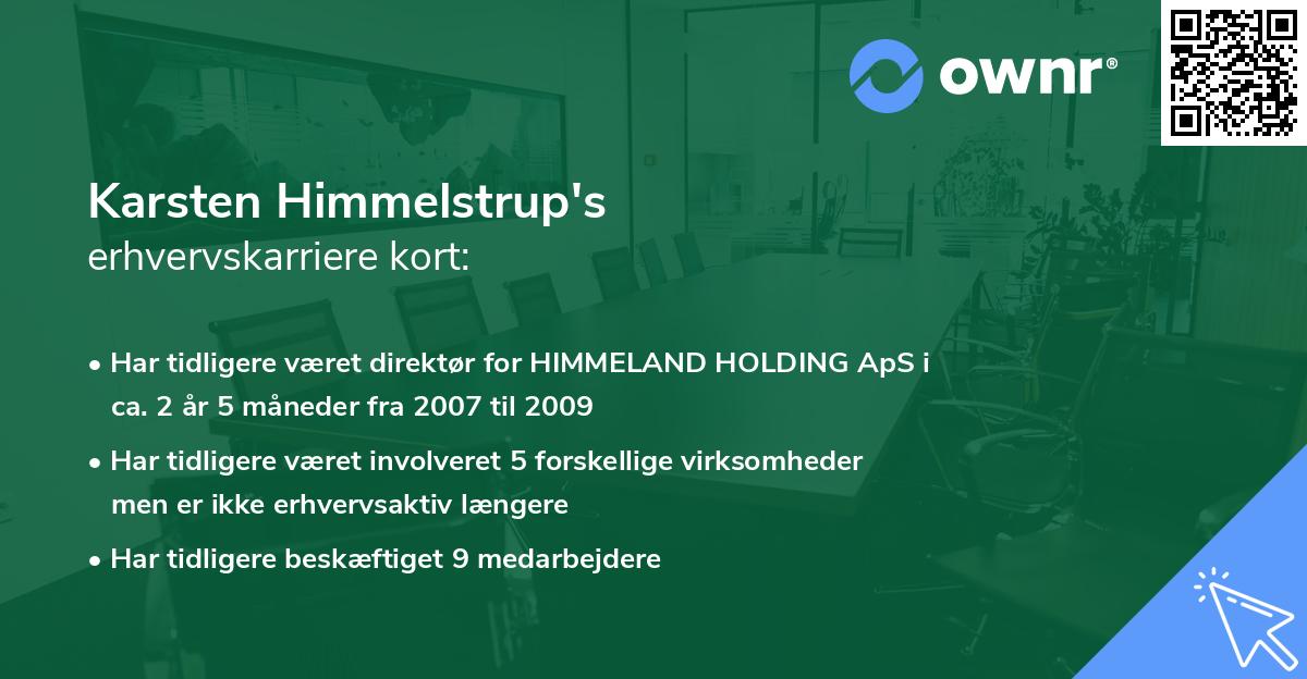 Karsten Himmelstrup's erhvervskarriere kort