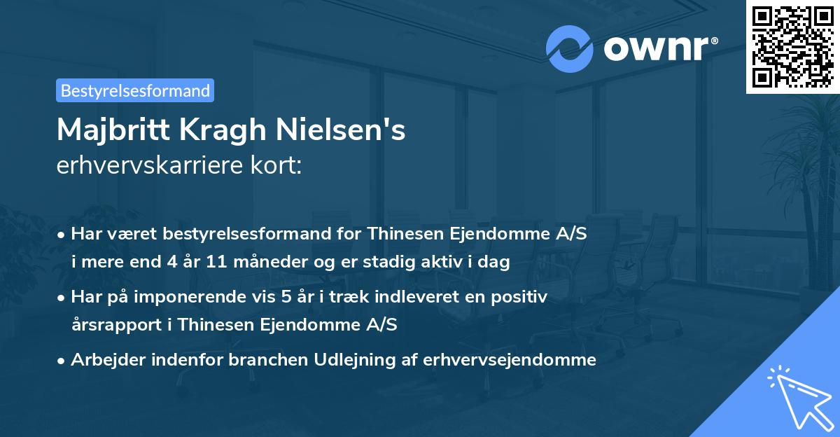 Majbritt Kragh Nielsen's erhvervskarriere kort