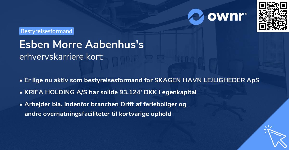 Esben Morre Aabenhus's erhvervskarriere kort