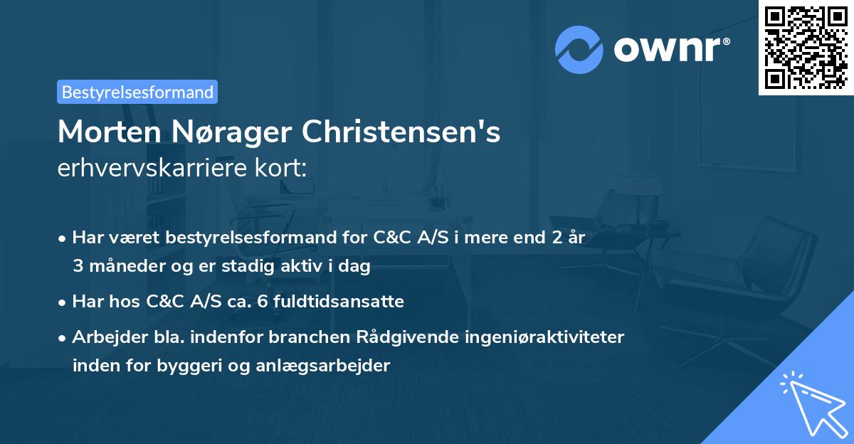 Morten Nørager Christensen's erhvervskarriere kort
