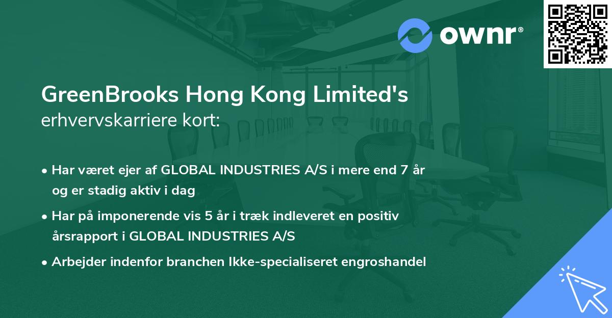 GreenBrooks Hong Kong Limited's erhvervskarriere kort