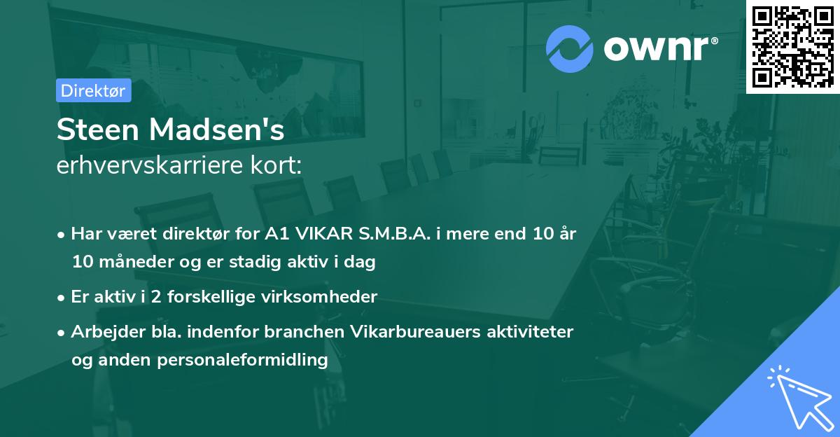Steen Madsen's erhvervskarriere kort