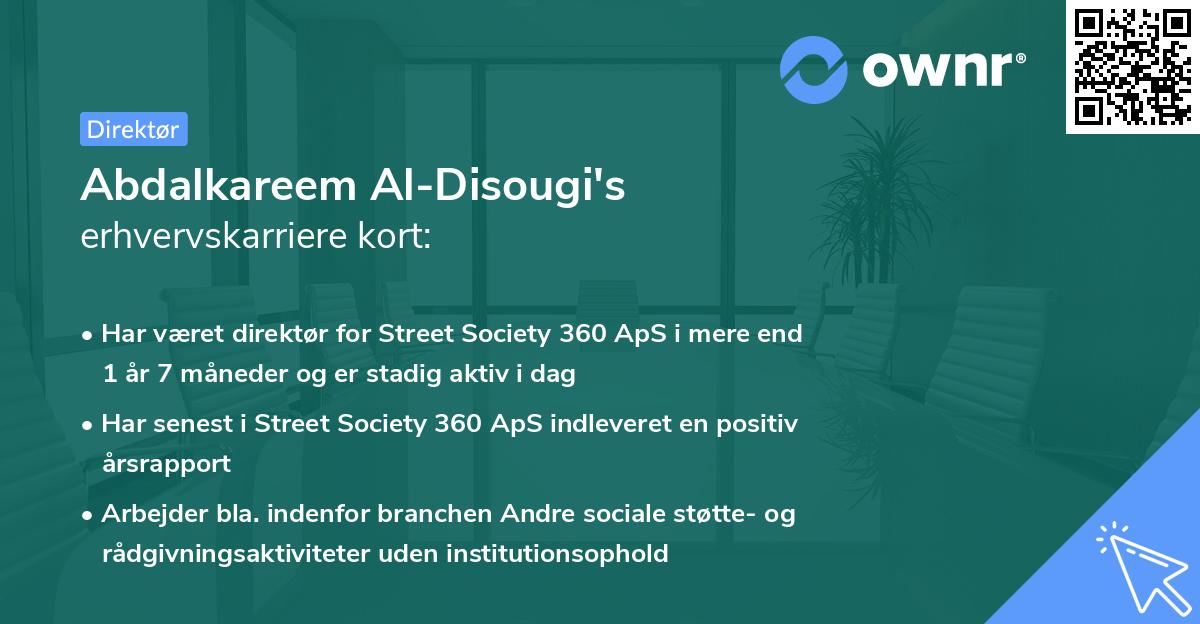 Abdalkareem Al-Disougi's erhvervskarriere kort