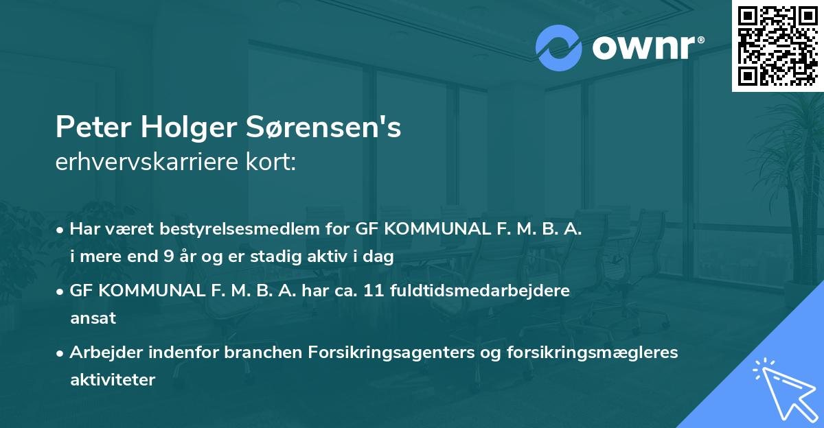 Peter Holger Sørensen's erhvervskarriere kort