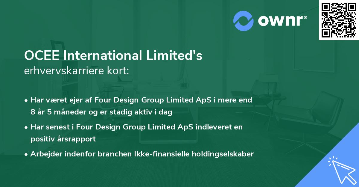 OCEE International Limited's erhvervskarriere kort