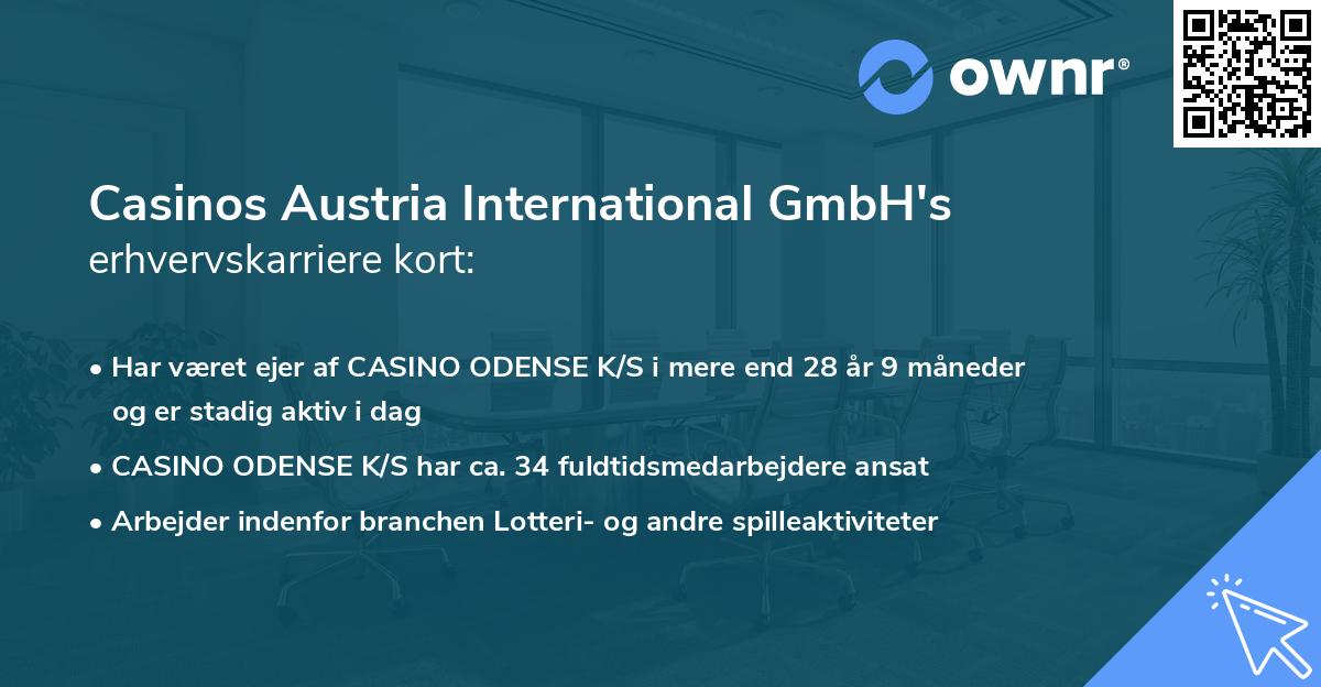 Casinos Austria International GmbH's erhvervskarriere kort