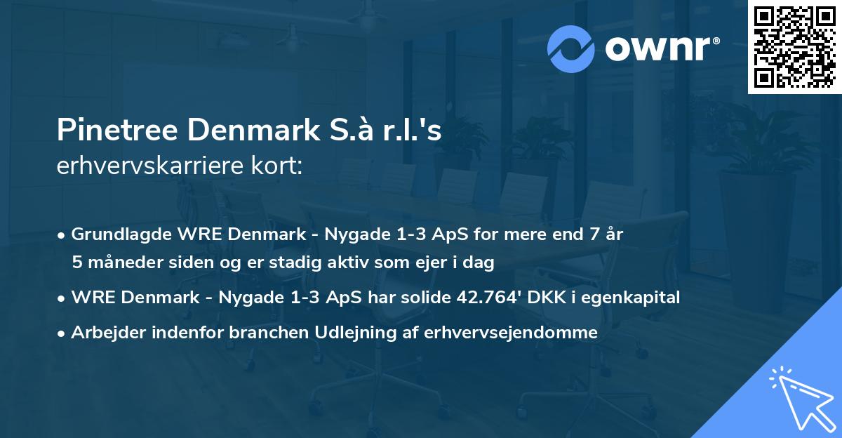 Pinetree Denmark S.à r.l.'s erhvervskarriere kort