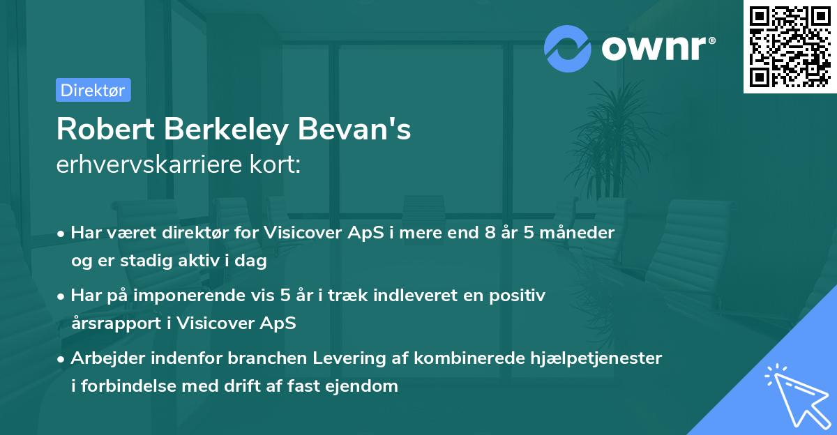 Robert Berkeley Bevan's erhvervskarriere kort