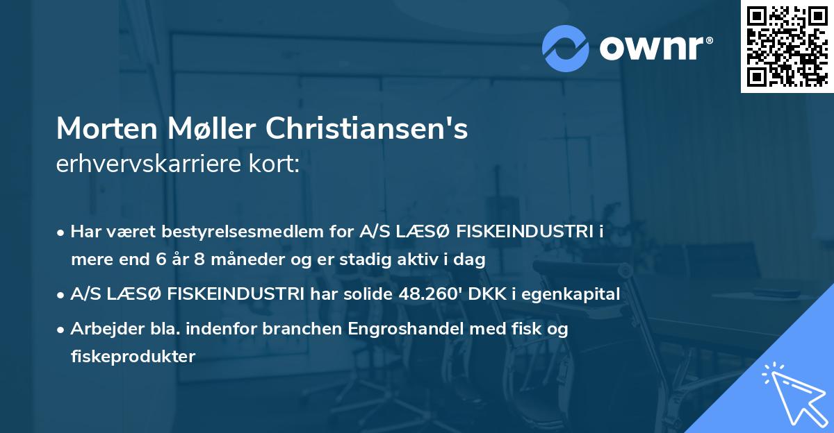 Morten Møller Christiansen's erhvervskarriere kort