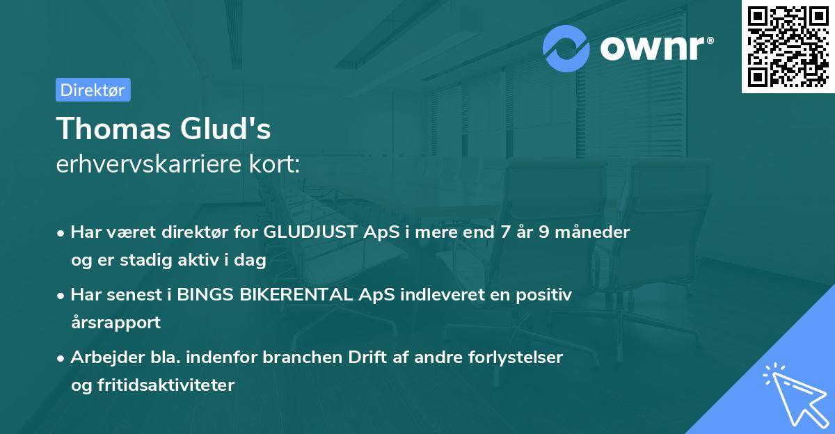 Thomas Glud's erhvervskarriere kort
