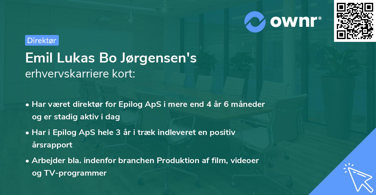 Emil Lukas Bo Jørgensen's erhvervskarriere kort