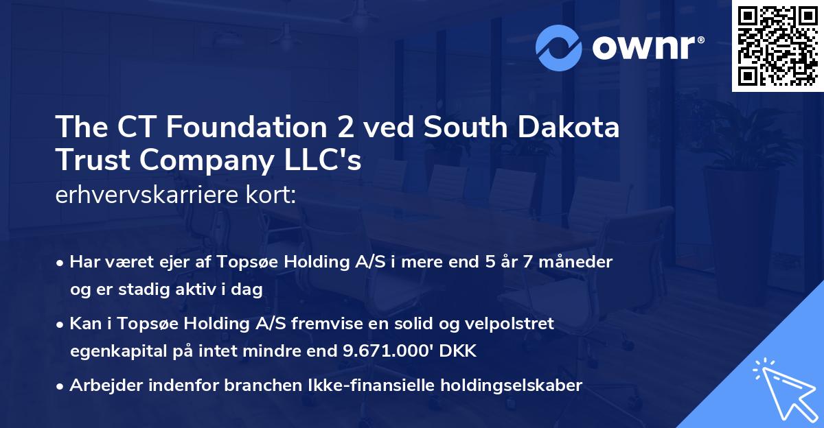 The CT Foundation 2 ved South Dakota Trust Company LLC's erhvervskarriere kort