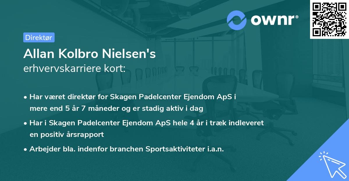 Allan Kolbro Nielsen's erhvervskarriere kort
