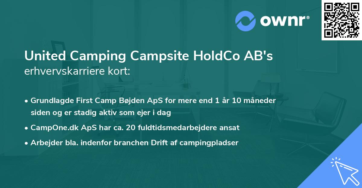 United Camping Campsite HoldCo AB's erhvervskarriere kort