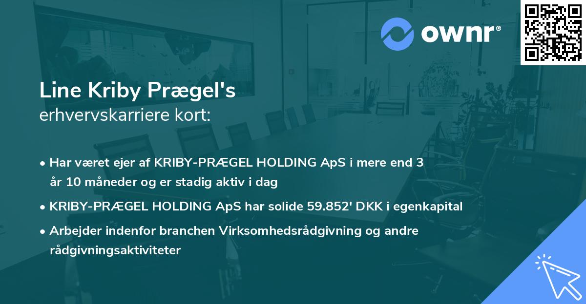 Line Kriby Prægel's erhvervskarriere kort