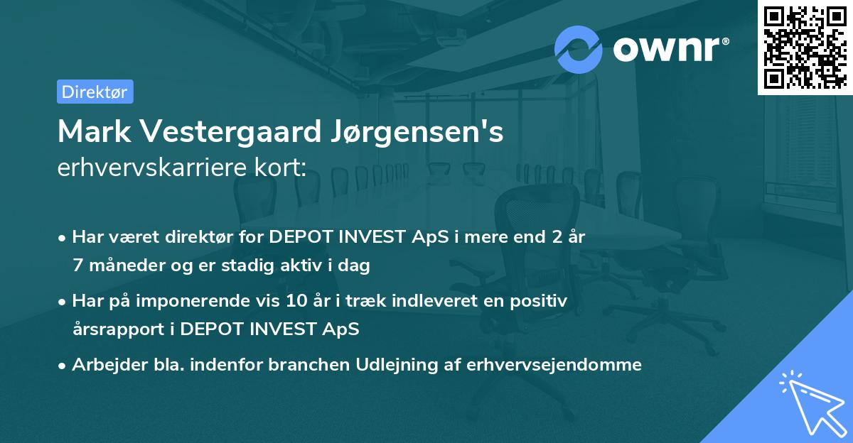 Mark Vestergaard Jørgensen's erhvervskarriere kort