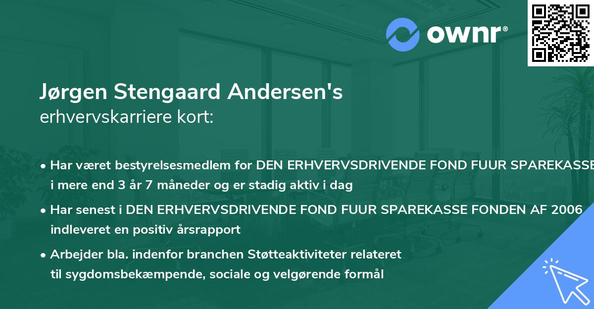 Jørgen Stengaard Andersen's erhvervskarriere kort