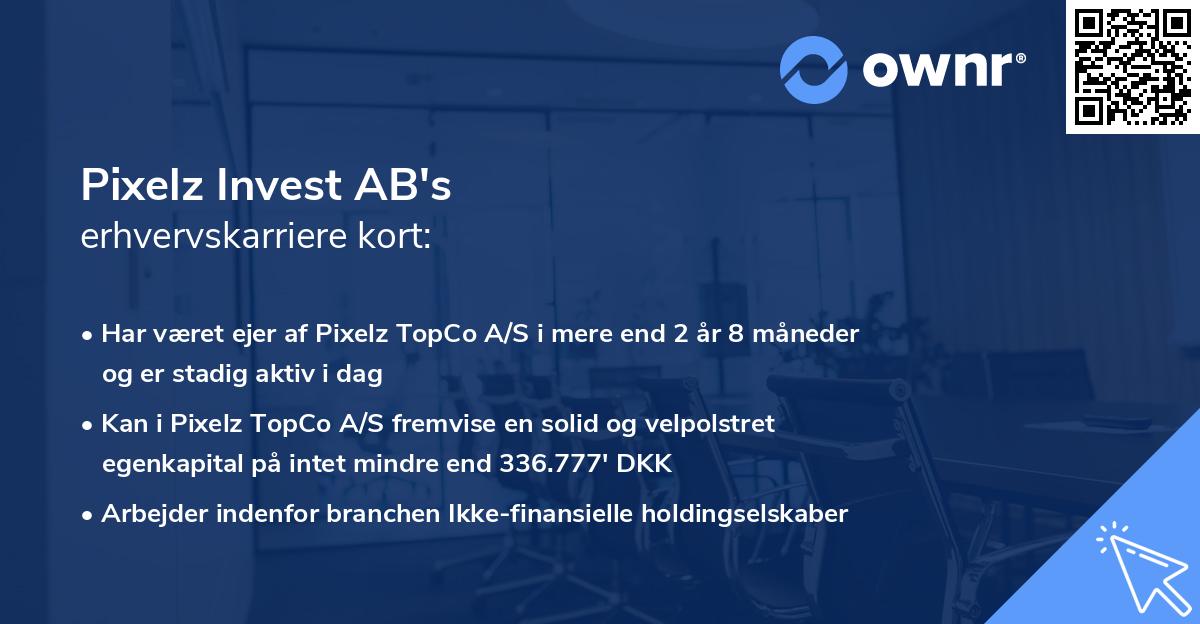 Pixelz Invest AB's erhvervskarriere kort