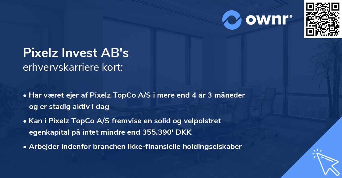 Pixelz Invest AB's erhvervskarriere kort