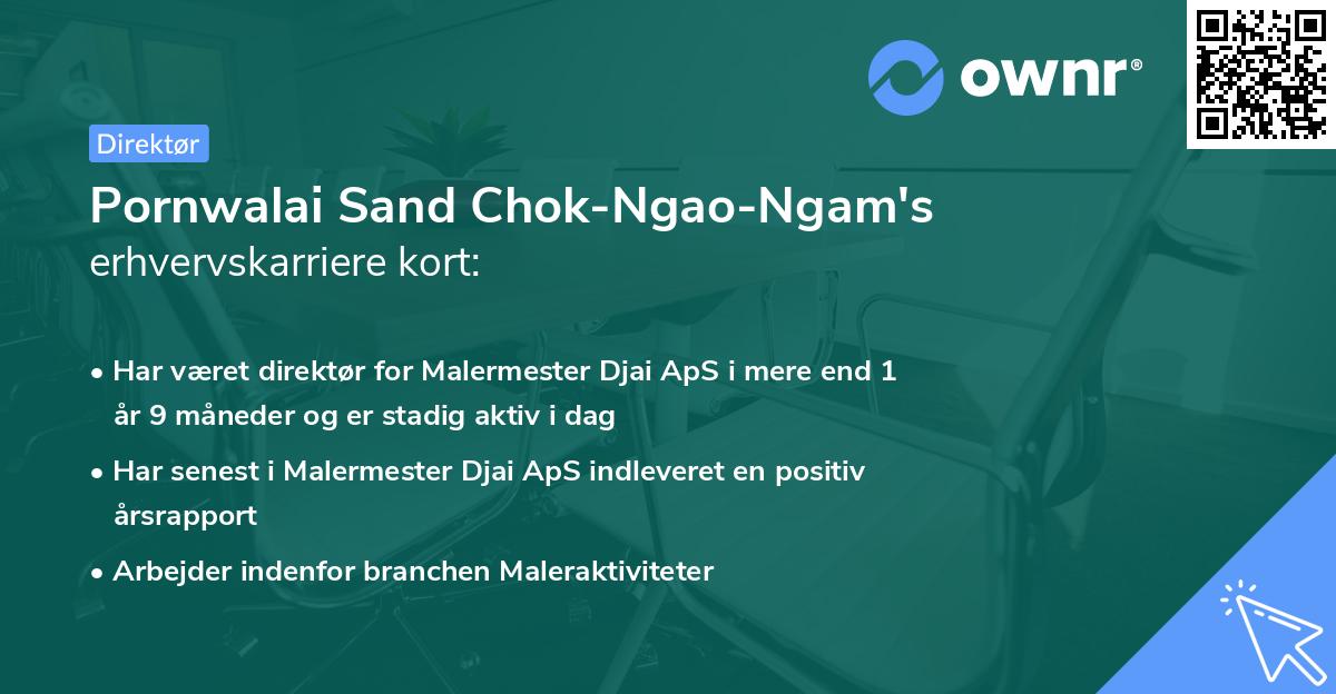 Pornwalai Sand Chok-Ngao-Ngam's erhvervskarriere kort