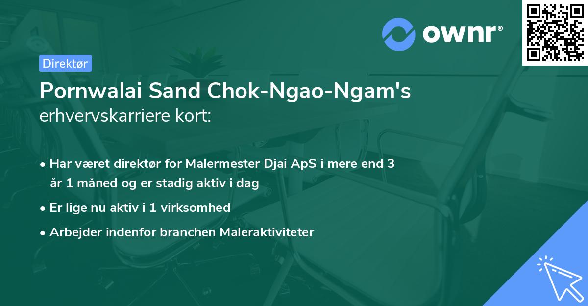 Pornwalai Sand Chok-Ngao-Ngam's erhvervskarriere kort