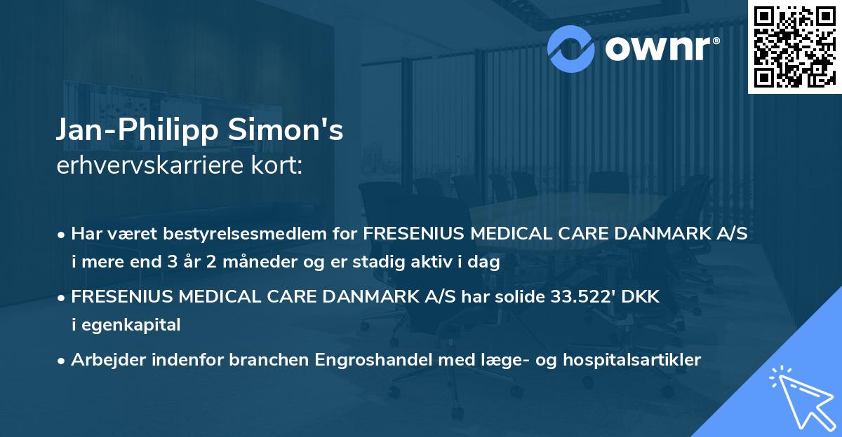 Jan-Philipp Simon's erhvervskarriere kort