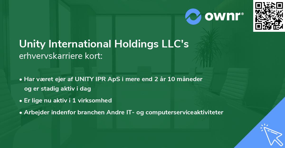 Unity International Holdings LLC's erhvervskarriere kort